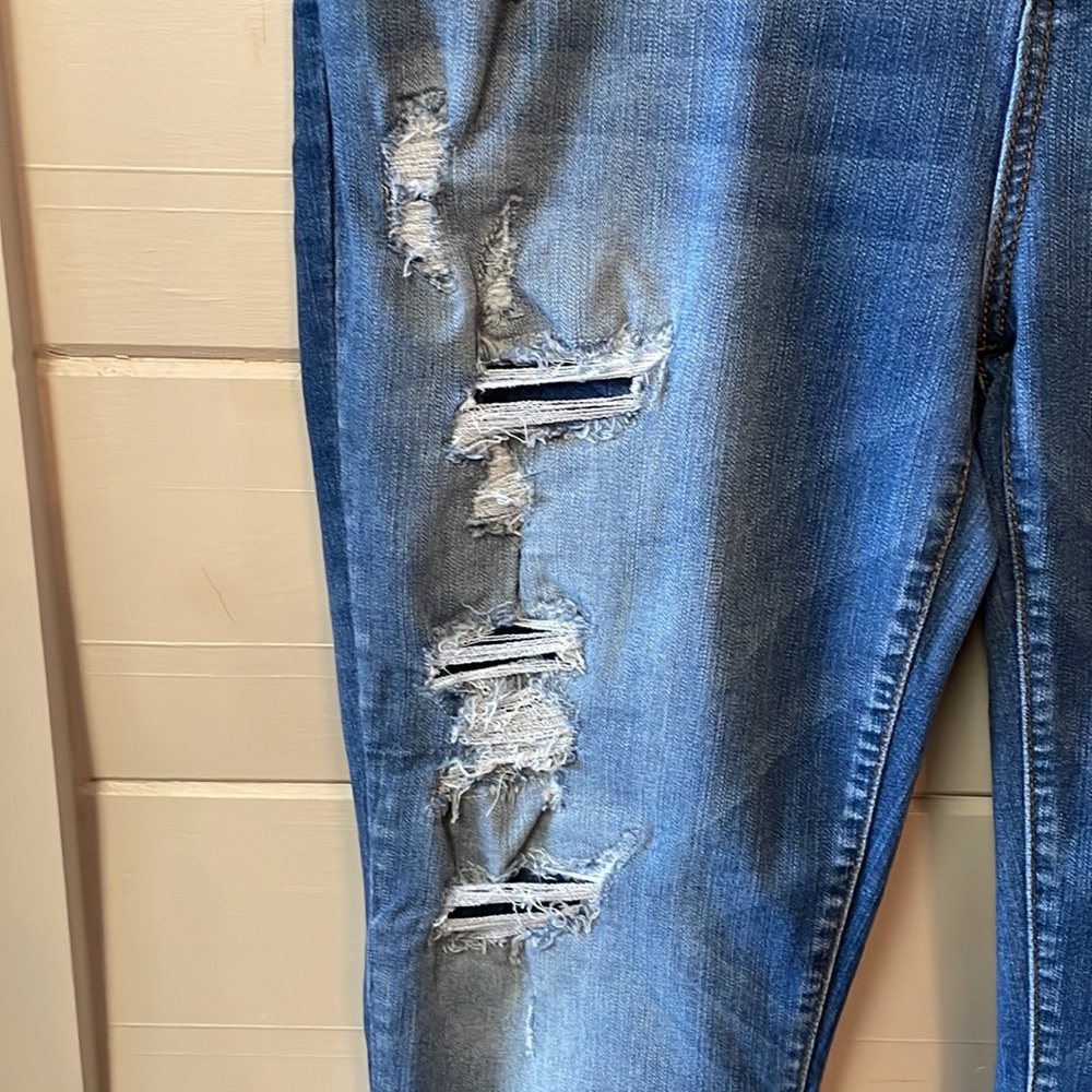 Judy Blue Distressed Skinny Fit Jeans Fused Patches Raw Hem Size 2X. - Picture 8 of 16